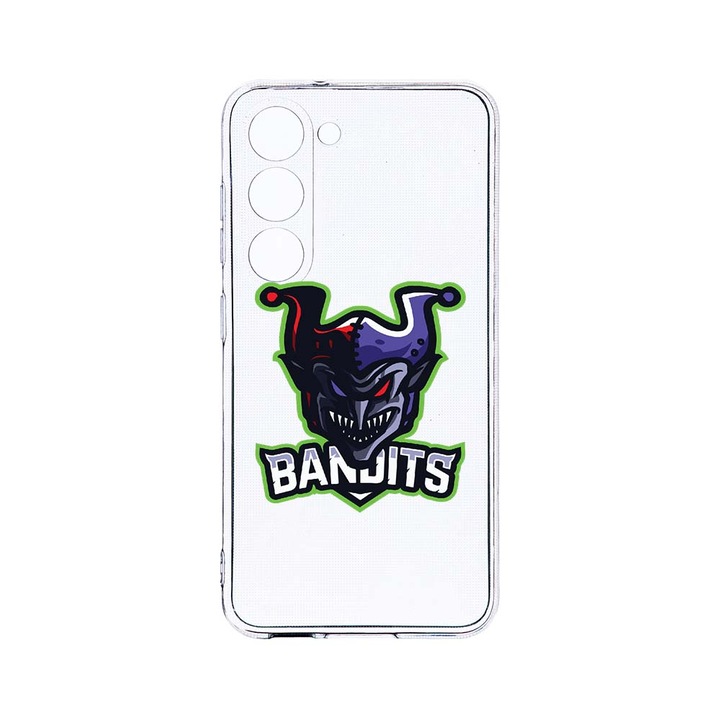 Husa BestCase® Clear Silicon 2MM, Compatibila Cu Samsung Galaxy S23 Plus, Gamers Bandit, Antisoc, Protectie Camera, Margini ridicate pentru protectia ecranului, T 287
