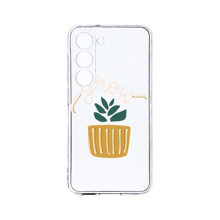 Husa BestCase® Clear Silicon 2MM, Compatibila Cu Samsung Galaxy S23 Plus, Grow, Antisoc, Protectie Camera, Margini ridicate pentru protectia ecranului, T 490
