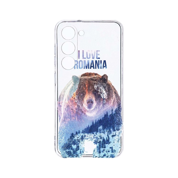 Husa BestCase® Clear Silicon 2MM, Compatibila Cu Samsung Galaxy S23 Plus, I Love Romania, Antisoc, Protectie Camera, Margini ridicate pentru protectia ecranului, T 35
