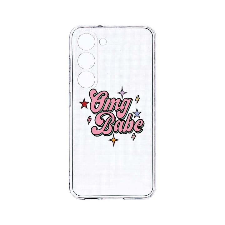 Husa BestCase® Clear Silicon 2MM, Compatibila Cu Samsung Galaxy S23 Plus, OMG Babe, Antisoc, Protectie Camera, Margini ridicate pentru protectia ecranului, T 487