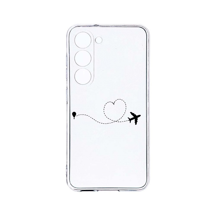 Husa BestCase® Clear Silicon 2MM, Compatibila Cu Samsung Galaxy S23 Plus, Love To Travel, Antisoc, Protectie Camera, Margini ridicate pentru protectia ecranului, T 746