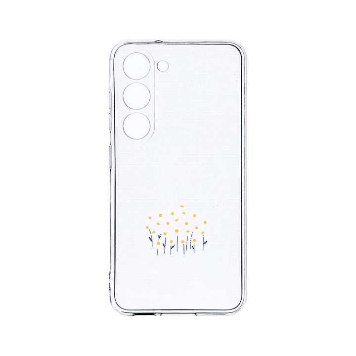 Husa BestCase® Clear Silicon 2MM, Compatibila Cu Samsung Galaxy S23 Plus, Little Daisy Flowers, Antisoc, Protectie Camera, Margini ridicate pentru protectia ecranului, T 642