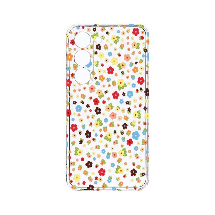 Husa BestCase® Clear Silicon 2MM, Compatibila Cu Samsung Galaxy S23 Plus, Happy Little Flowers, Antisoc, Protectie Camera, Margini ridicate pentru protectia ecranului, T 501