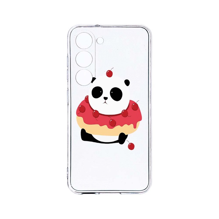Husa BestCase® Clear Silicon 2MM, Compatibila Cu Samsung Galaxy S23 Plus, Sweet Panda, Antisoc, Protectie Camera, Margini ridicate pentru protectia ecranului, T 585