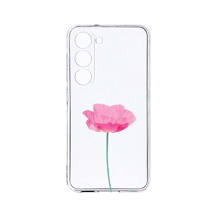 Husa BestCase® Clear Silicon 2MM, Compatibila Cu Samsung Galaxy S23 Plus, Rose - Pastel Pink, Antisoc, Protectie Camera, Margini ridicate pentru protectia ecranului, T 693