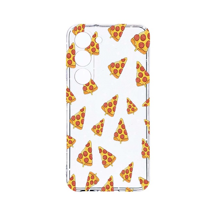 Husa BestCase® Clear Silicon 2MM, Compatibila Cu Samsung Galaxy S23 Plus, Pizza, Antisoc, Protectie Camera, Margini ridicate pentru protectia ecranului, T 665