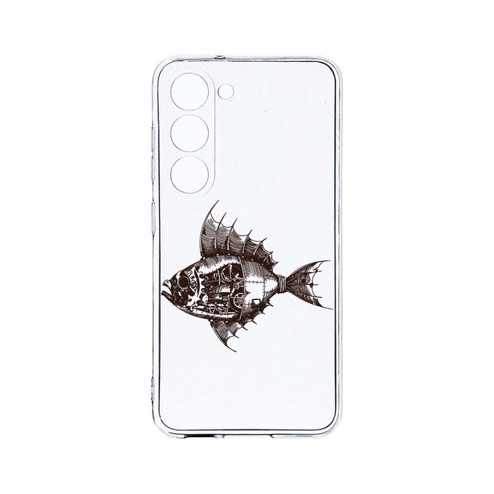 Husa BestCase® Clear Silicon 2MM, Compatibila Cu Samsung Galaxy S23 Plus, Fish, Antisoc, Protectie Camera, Margini ridicate pentru protectia ecranului, T 825