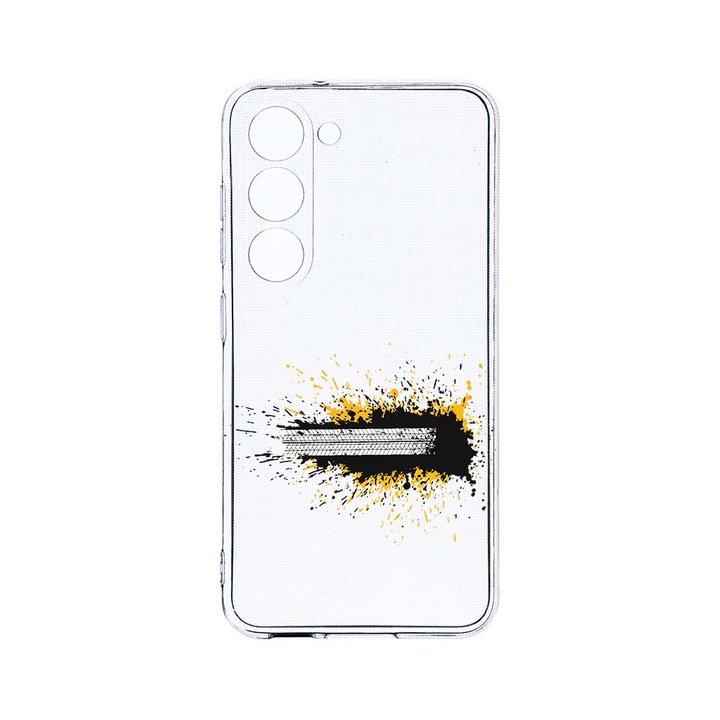 Husa BestCase® Clear Silicon 2MM, Compatibila Cu Samsung Galaxy S23 Plus, Tire Tracks, Antisoc, Protectie Camera, Margini ridicate pentru protectia ecranului, T 821