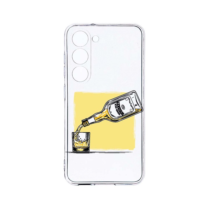 Husa BestCase® Clear Silicon 2MM, Compatibila Cu Samsung Galaxy S23 Plus, Whiskey, Antisoc, Protectie Camera, Margini ridicate pentru protectia ecranului, T 805