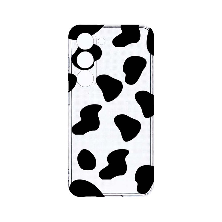 Husa BestCase® Clear Silicon 2MM, Compatibila Cu Samsung Galaxy S23 Plus, Black Cow, Antisoc, Protectie Camera, Margini ridicate pentru protectia ecranului, T 784