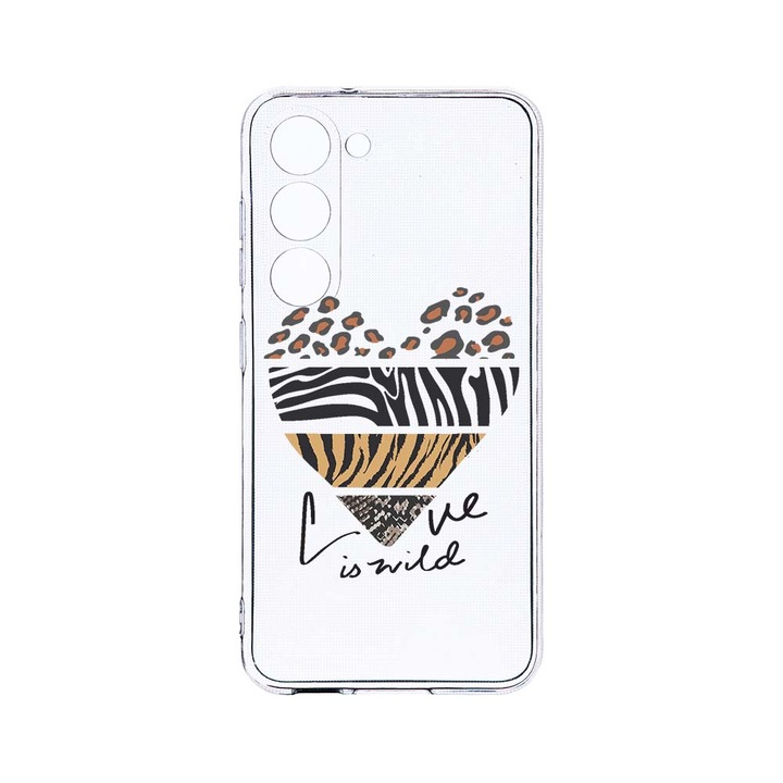 Husa BestCase® Clear Silicon 2MM, Compatibila Cu Samsung Galaxy S23 Plus, Love Is Wild, Antisoc, Protectie Camera, Margini ridicate pentru protectia ecranului, T 762