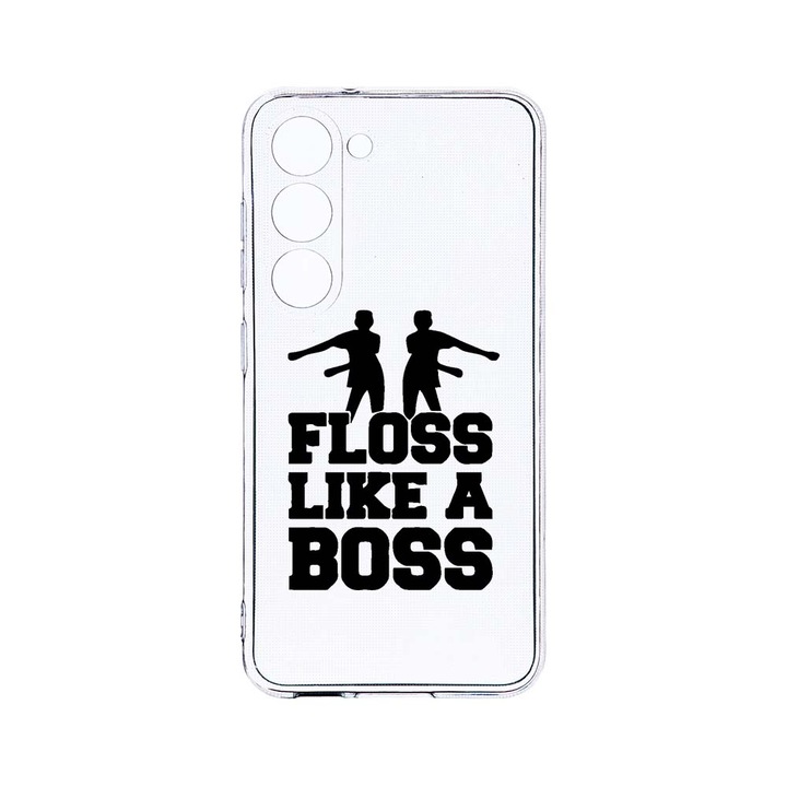 Husa BestCase® Clear Silicon 2MM, Compatibila Cu Samsung Galaxy S23, Floss Like A Boss, Antisoc, Protectie Camera, Margini ridicate pentru protectia ecranului, T 765