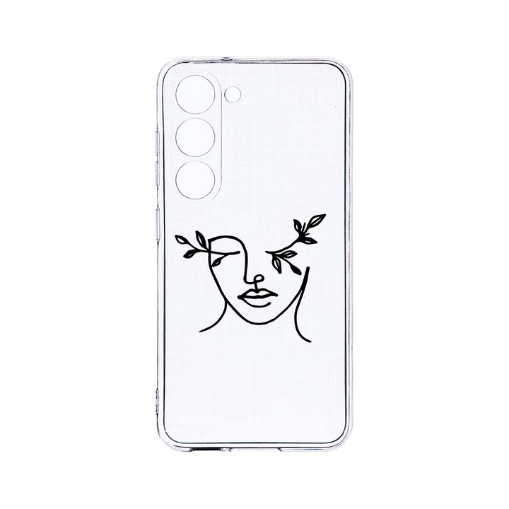 Husa BestCase® Clear Silicon 2MM, Compatibila Cu Samsung Galaxy S23 Plus, Woman Abstract, Antisoc, Protectie Camera, Margini ridicate pentru protectia ecranului, T 736