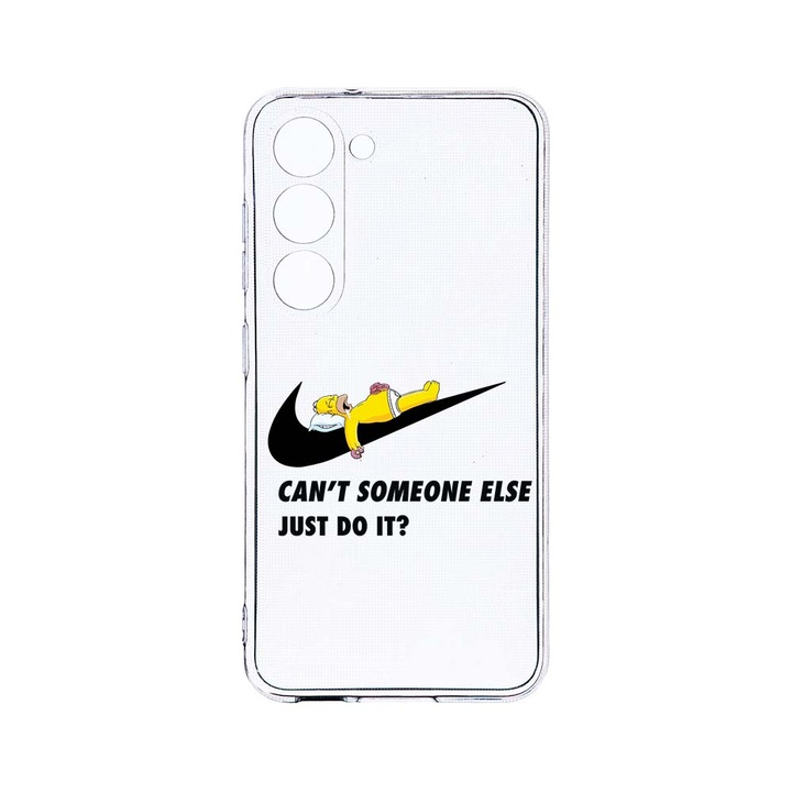Husa BestCase® Clear Silicon 2MM, Compatibila Cu Samsung Galaxy S23 Plus, Simpson Just Do It, Antisoc, Protectie Camera, Margini ridicate pentru protectia ecranului, T 751