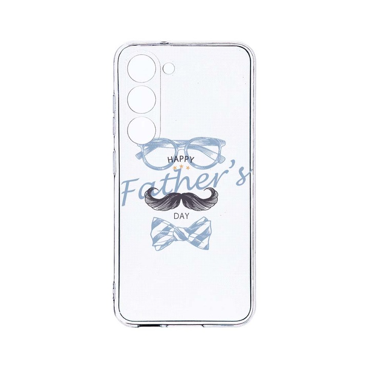 Husa BestCase® Clear Silicon 2MM, Compatibila Cu Samsung Galaxy S23 Plus, Fathers Day, Antisoc, Protectie Camera, Margini ridicate pentru protectia ecranului, T 797