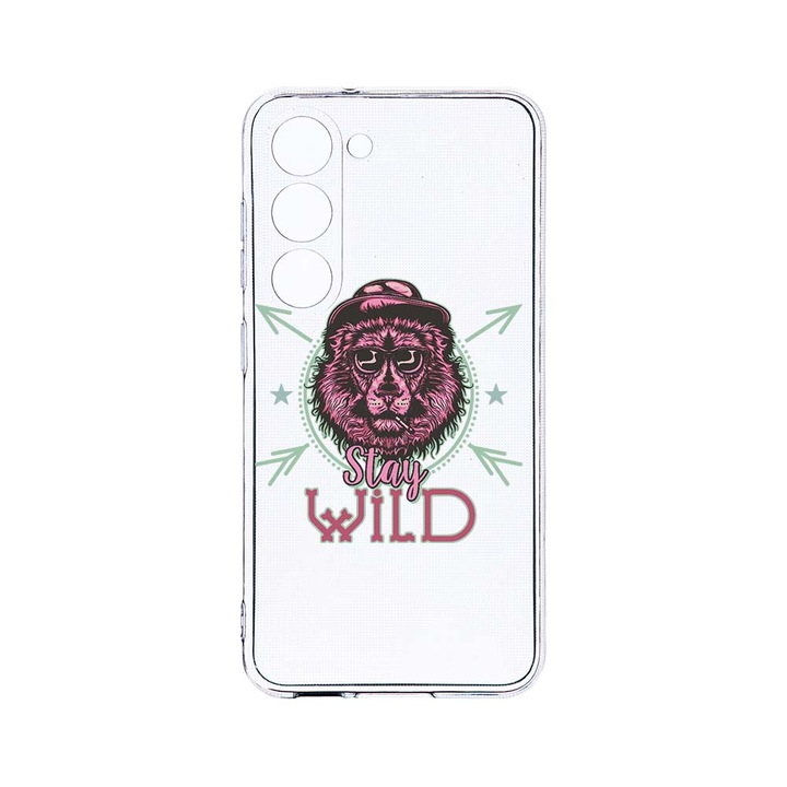 Husa BestCase® Clear Silicon 2MM, Compatibila Cu Samsung Galaxy S23 Plus, Stay Wild, Antisoc, Protectie Camera, Margini ridicate pentru protectia ecranului, T 832