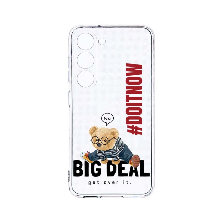 Husa BestCase® Clear Silicon 2MM, Compatibila Cu Samsung Galaxy S23 Plus, Do It Now Teddy, Antisoc, Protectie Camera, Margini ridicate pentru protectia ecranului, T 928