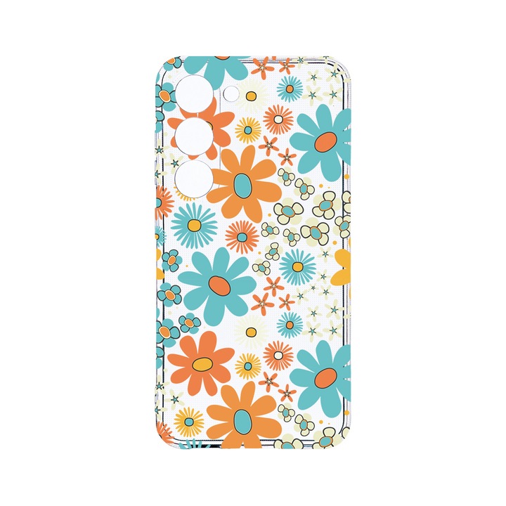 Husa BestCase® Clear Silicon 2MM, Compatibila Cu Samsung Galaxy S23, Spring Flowers, Antisoc, Protectie Camera, Margini ridicate pentru protectia ecranului, T 967