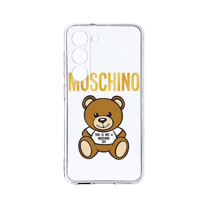 Husa BestCase® Clear Silicon 2MM, Compatibila Cu Samsung Galaxy S23 Plus, It's Not a Moschino Bear, Antisoc, Protectie Camera, Margini ridicate pentru protectia ecranului, T 880