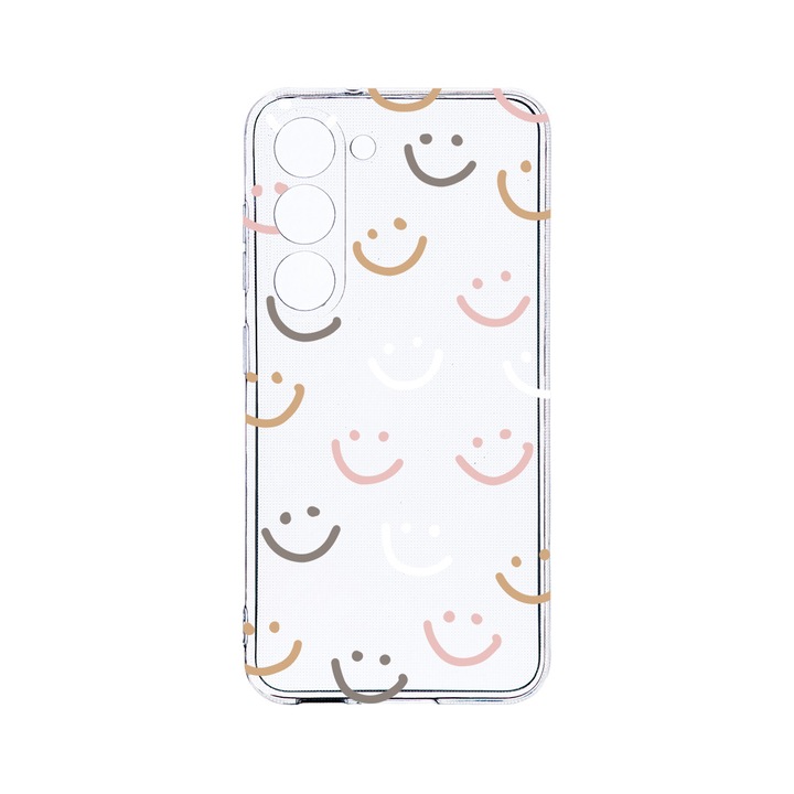 Husa BestCase® Clear Silicon 2MM, Compatibila Cu Samsung Galaxy S23 Plus, Smile Please, Antisoc, Protectie Camera, Margini ridicate pentru protectia ecranului, T 985