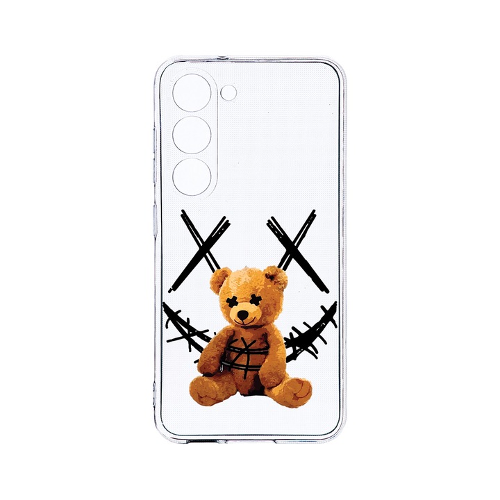 Husa BestCase® Clear Silicon 2MM, Compatibila Cu Samsung Galaxy S23 Plus, Teddy Bear Smile, Antisoc, Protectie Camera, Margini ridicate pentru protectia ecranului, T 982
