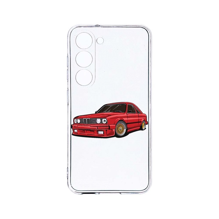 Husa BestCase® Clear Silicon 2MM, Compatibila Cu Samsung Galaxy S23 Plus, Classic Car, Antisoc, Protectie Camera, Margini ridicate pentru protectia ecranului, T 829