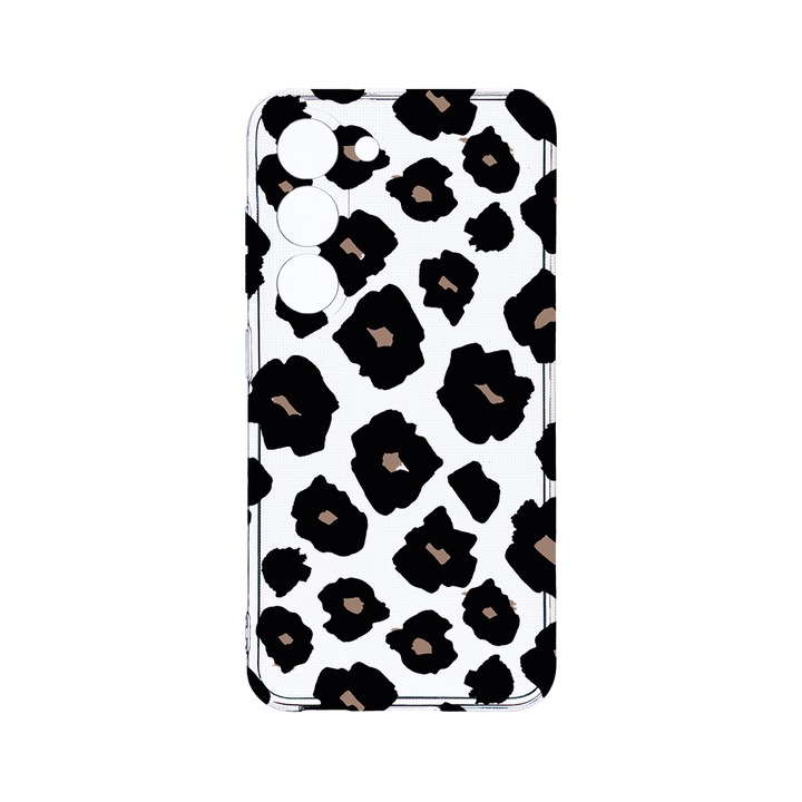Husa BestCase® Clear Silicon 2MM, Compatibila Cu Samsung Galaxy S23 Plus, Leopard Pattern, Antisoc, Protectie Camera, Margini ridicate pentru protectia ecranului, T 1037