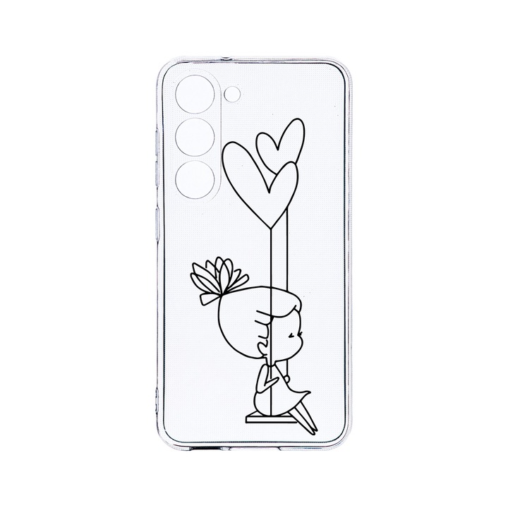 Husa BestCase® Clear Silicon 2MM, Compatibila Cu Samsung Galaxy S23 Plus, My Little Girl, Antisoc, Protectie Camera, Margini ridicate pentru protectia ecranului, T 1050