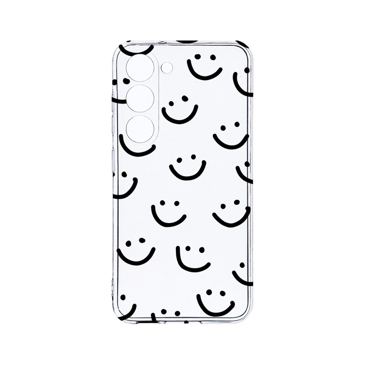 Husa BestCase® Clear Silicon 2MM, Compatibila Cu Samsung Galaxy S23 Plus, Smiley, Antisoc, Protectie Camera, Margini ridicate pentru protectia ecranului, T 1056