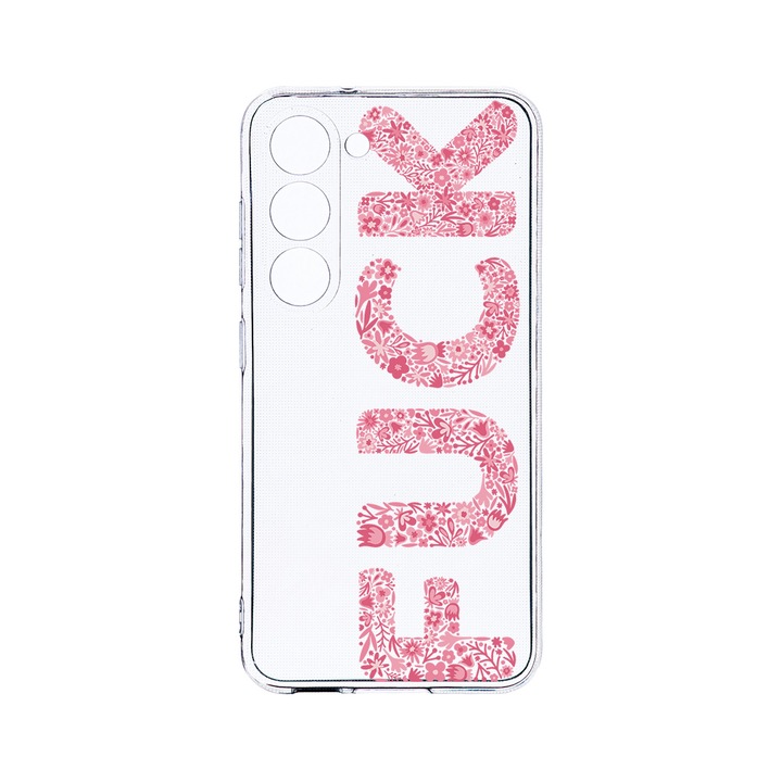 Husa BestCase® Clear Silicon 2MM, Compatibila Cu Samsung Galaxy S23, FCK, Antisoc, Protectie Camera, Margini ridicate pentru protectia ecranului, T 1019