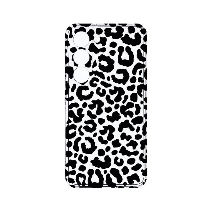Husa BestCase® Clear Silicon 2MM, Compatibila Cu Samsung Galaxy S23, Leopard, Antisoc, Protectie Camera, Margini ridicate pentru protectia ecranului, T 1057