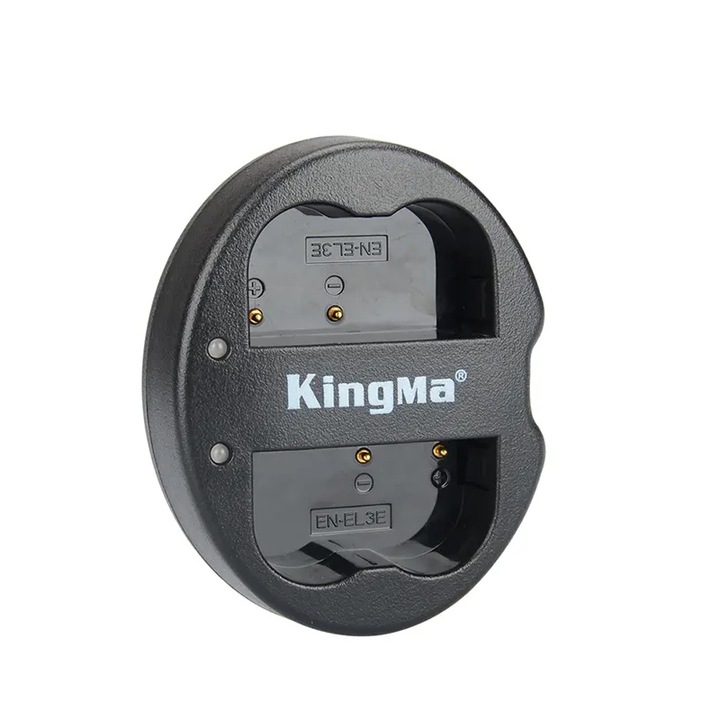 Incarcator baterie EN-EL3e KingMa, USB Dual pentru Nikon D700, D300s, D300, D200, D100, D90, D80, D70s, D70, D50