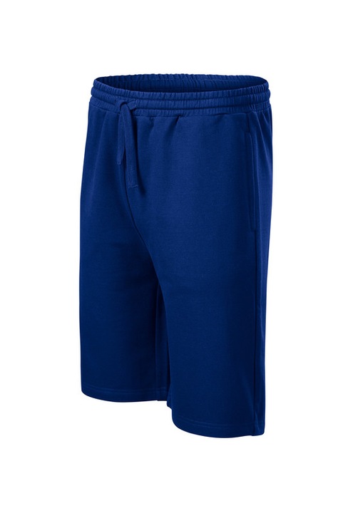 Pantaloni scurti de barbati, 65% Bumbac, Croiala dreapta, Buzunare laterale cu bordura, Talie elastica, Ajustabil cu snur, Albastru