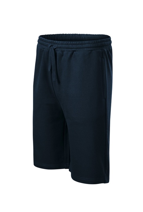 Pantaloni scurti de barbati, 65% Bumbac, Croiala dreapta, Buzunare laterale cu bordura, Talie elastica, Ajustabil cu snur, Bleumarin