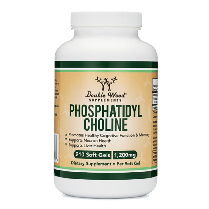 Хранителна добавка Double Wood, Phosphatidyl Cholinе, Фосфатидил Холин, 210 софтгел капсули