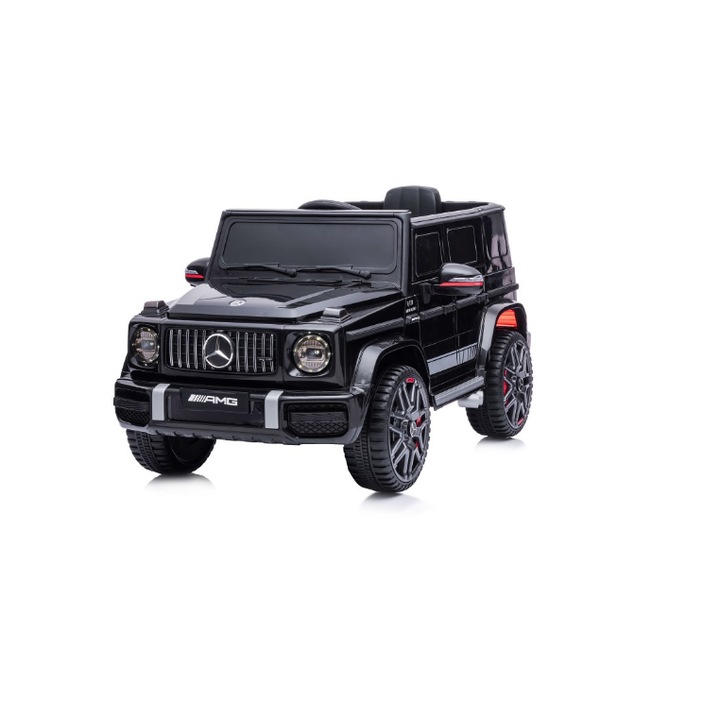 Акумулаторен джип Mercedes Benz G63, С меки гуми и кожена седалка, Черна