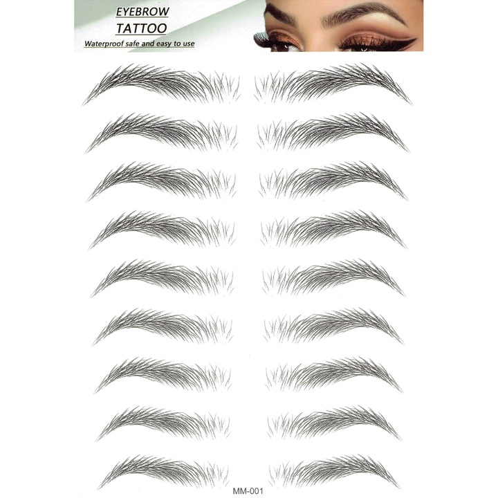 Kit Tatuaj Temporar Sprancene Impermeabil - Brunet MM001
