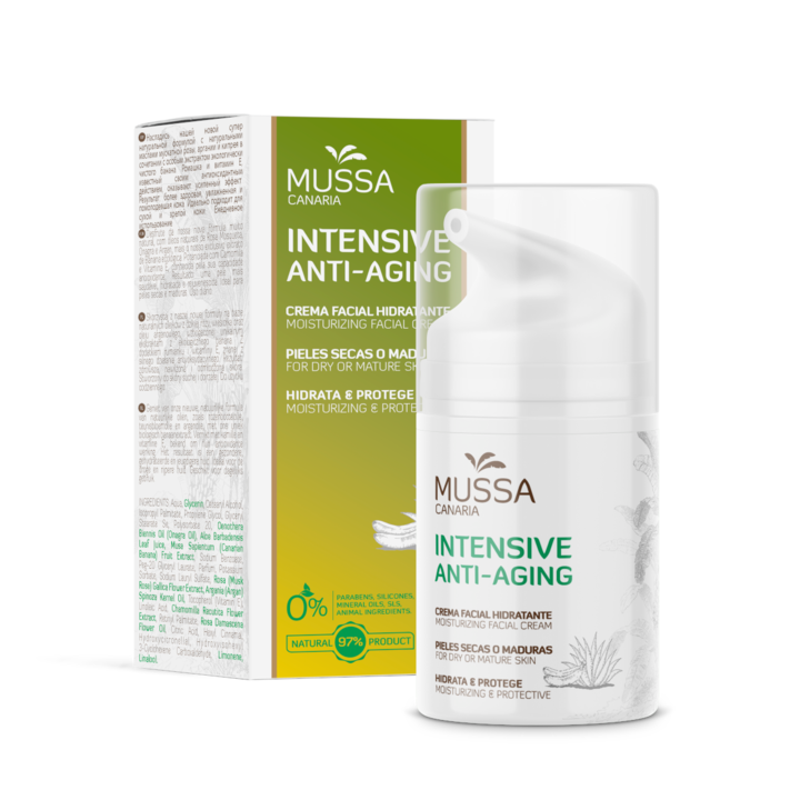 Crema de fata, Mussa Canaria, Hidratanta intensiva anti-imbatranire, Insulele Canare, Aloe vera, 75 ml