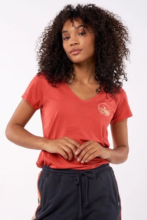 Tricou Re Entry Rip Curl Rosu, Rosu