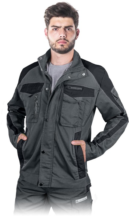 Jacheta de avertizare barbati, Leber Hollman, Poliester/Bumbac, Gri, Marimea 2XL