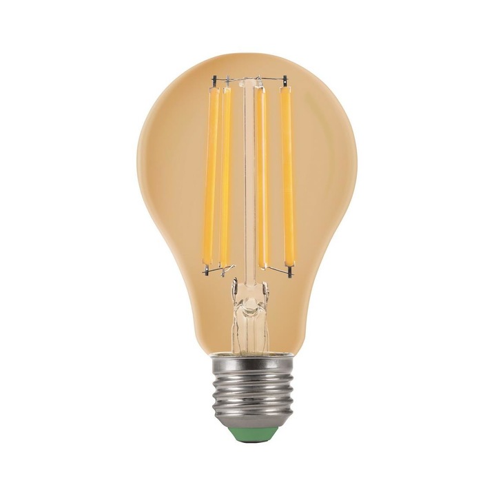 Bec LED Clasic Amber A60 E27 9W 2200K Brilagi 10.9cm
