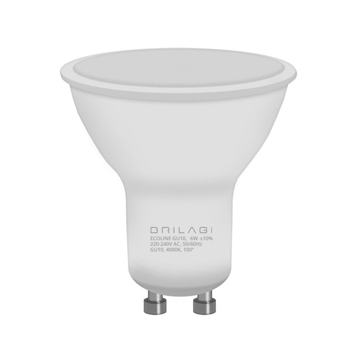 Bec LED Brilagi, GU10 6W 4000K Clasic, 5.4cm