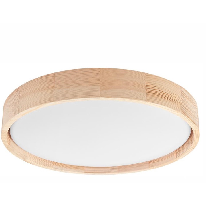 Plafoniera Smart, Brilagi, Lemn/Metal/Plastic, LED/24W/230V, Telecomanda, Bej/Alb, BG0484
