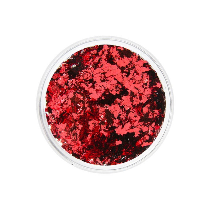 Körömpor fémes pelyhek, Allepaznokcie, 0,4g, No. 5, Red
