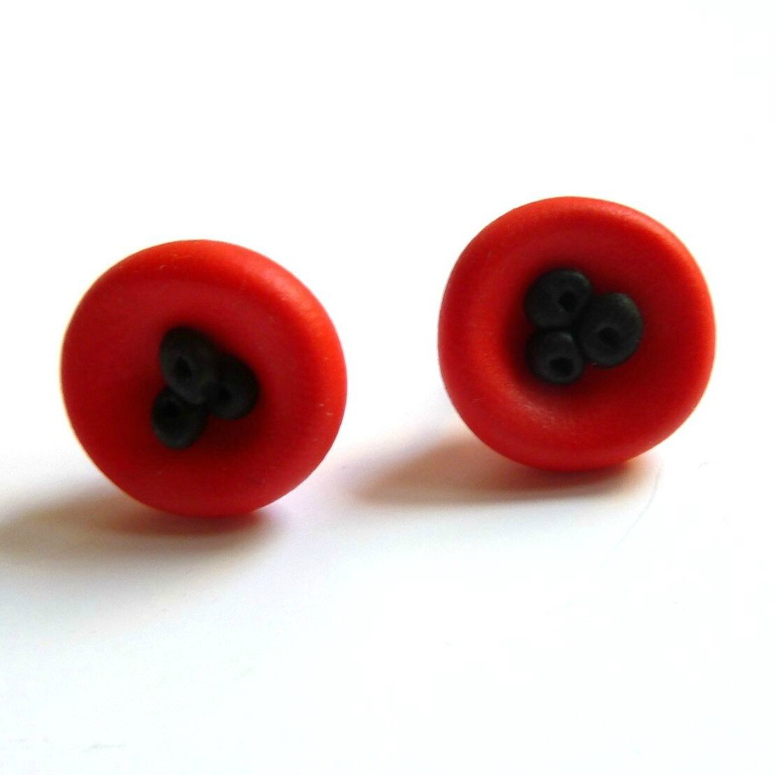 Cercei maci mici, handmade, Lisa Shop