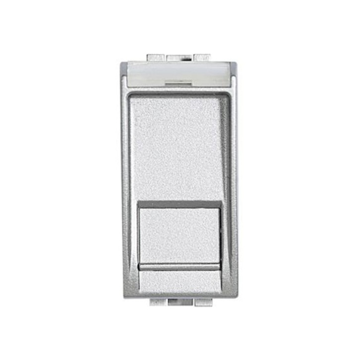 Priza UTP RJ45 Legrand Bticino LivingLight NT4279C6 Cat6 1 Modul Alb