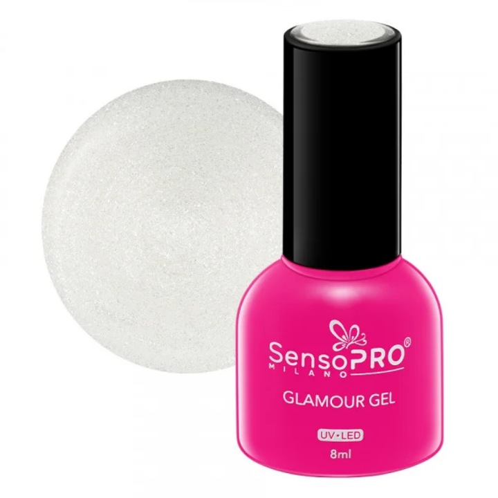 Oja Semipermanenta Glamour Gel SensoPRO Milano 8ml, Let's Glow #109