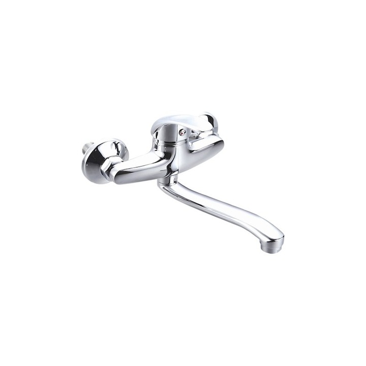 Rosberg kádcsaptelep, egykaros, krómozott, 40mm-es, hosszú kifolyócső