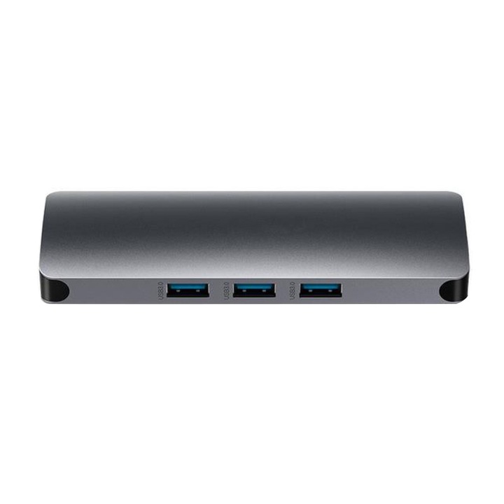 Type-C Pro Hub Adapter, Jormftte, USB-C, 40 Gbps, 4K, HDMI, USB-C Data, SD/Micro Card Reader, USB 3.0 - за M2/M1 MacBook Pro/Air