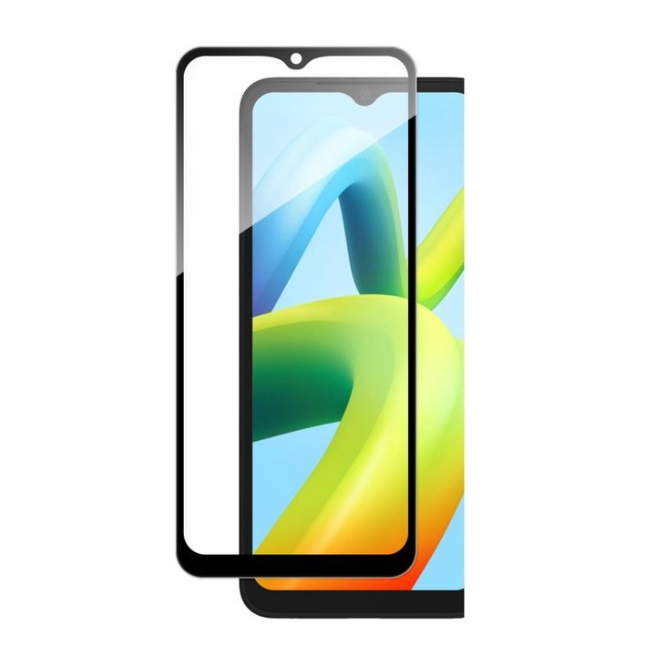 Wozinsky Kijelzővédő fólia, tokbarát, teljes fedés, Xiaomi Redmi A1 / A2 telefonhoz, fekete